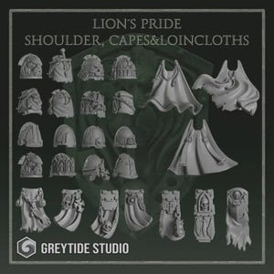 LIONS PRIDE shoulders, capes and loincloths | Eternal Pilgrims | Custom Conversion Parts