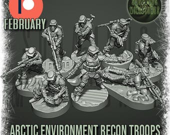 8 żołnierzy zwiadowczych - Żołnierze rozpoznania arktycznego - EMPIRE - Legion Gwiezdnych Wojen - Modele łuskowate