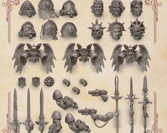 SACRED PACK | Crimson Lords | 16K 3D-geprinte onderdelen | Primaris-compatibel | Aangepaste conversieonderdelen