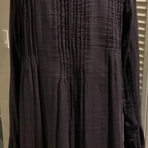 Free People CP Shades Klänning XS Djup Lila Pintuck Maxi Tillverkad i USA Sällsynt Samarbete bild 4