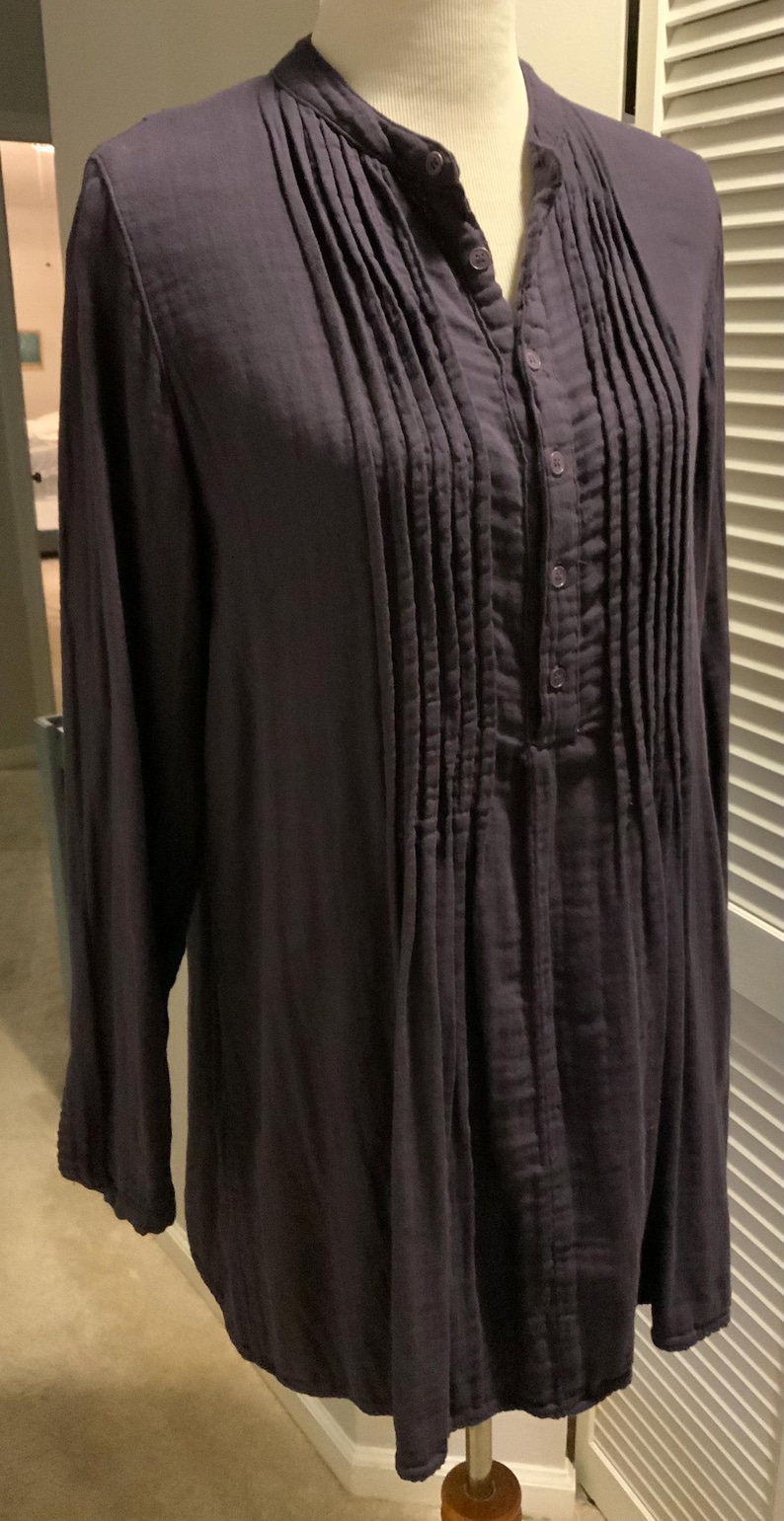 Free People CP Shades Klänning XS Djup Lila Pintuck Maxi Tillverkad i USA Sällsynt Samarbete bild 3