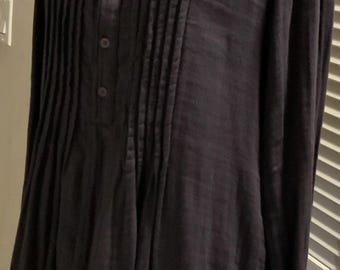 Abito Free People CP Shades XS Viola Scuro con Pintuck Maxi Prodotto negli USA Rara Collaborazione