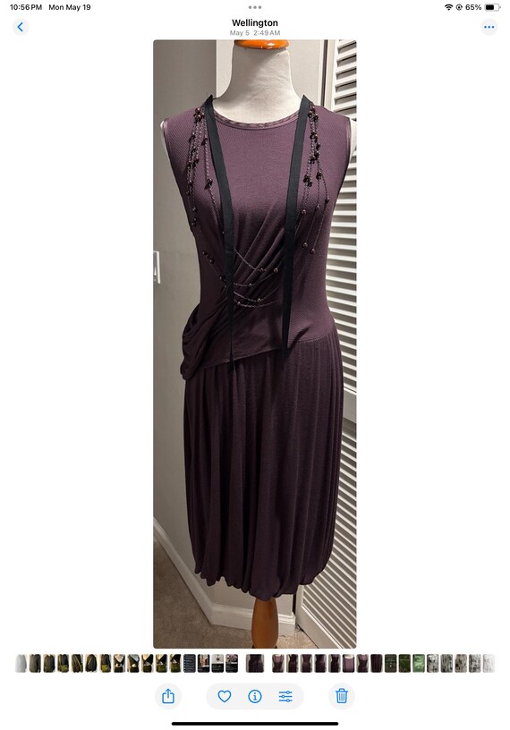 Robert Rodriguez Bubble Hem Dress Plum Purple Draped Waist Cocktail Dress -  Etsy Hong Kong