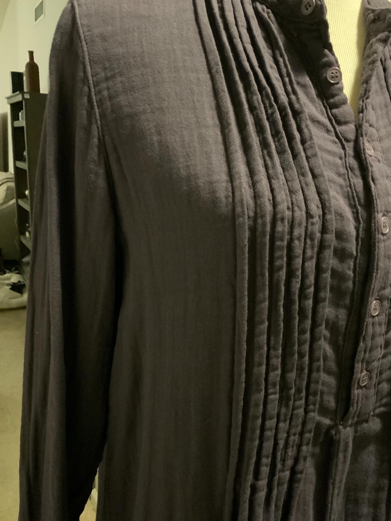 Free People CP Shades Klänning XS Djup Lila Pintuck Maxi Tillverkad i USA Sällsynt Samarbete bild 7