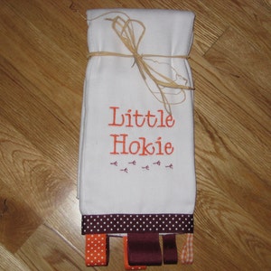 Little Hokie Burp Cloth