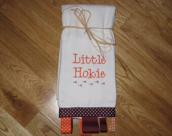 Little Hokie Burp Cloth