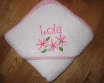 Personalized Embroidered Hooded Towel