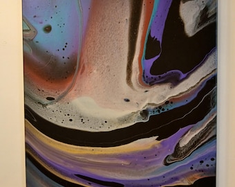 Rainbow Waterfall,  This Playful piece brings fun to the environment.  Acrylic Flow Art