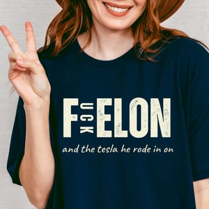 Anti Elon Musk Graphic Tee: Democrat Protest Shirt