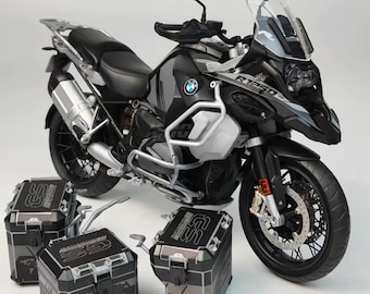 R1250GS Motorrad Modell | Motorrad mit Lichtern & Sound 3 abnehmbare Seitentaschen | Luxus Biker Geschenk