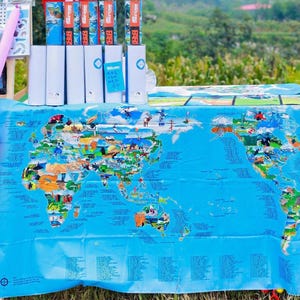 Paragliding Map Wall Art Towel with 500+ Sites | Pilot Gift | Detailed Wind Dir