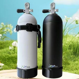 Botella de agua isotérmica para tanque de buceo de 500 ml / Termo sellado al vacío / Regalo para buceadores