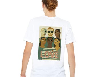 Diversity Love T-Shirt – Inclusive Graphic Tee, Interracial Equality Shirt, Unisex Modern Art T-shirt, Empowerment Fashion Statement