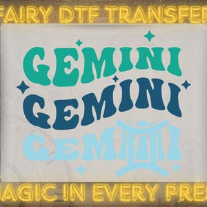 Gemini Dtf Transfer,Horoscope Ready To Press,Astrology Chart Heat To Press,Horoscope Ready For Press,Mystic Hot Peel Dtf Transfer