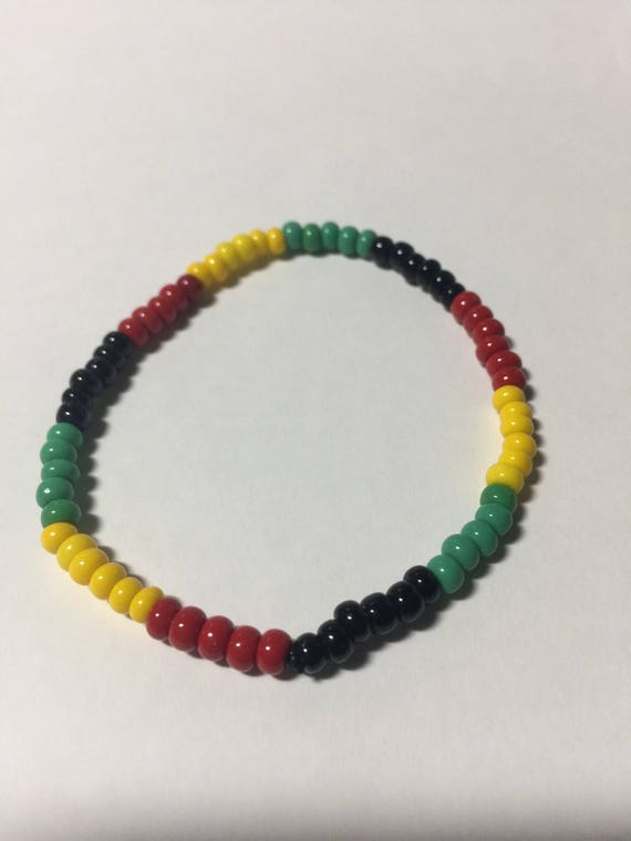 Irie Beads Rasta Red Yellow Green Black Bracelet c