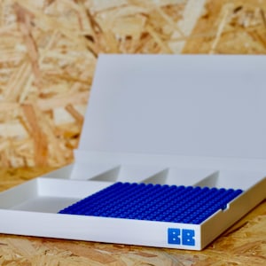 BRICK BUDDY™ – Modular Brick Building Tray | Eco-Friendly Organiser With Removable Guide Stand