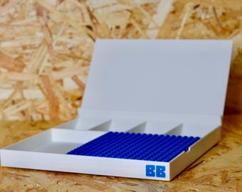 BRICK BUDDY™ MINI – Modular Brick Building Tray | Eco-Friendly Organiser With Removable Guide Stand