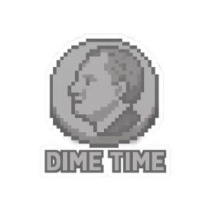 Sticker Dime Time - Pixel Perfect Precision, Stickers Dime Time pour ordinateurs portables, journaux, scrapbooking, cadeaux, ambiance vintage