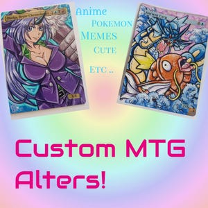 Tarjetas MTG personalizadas y alteradas, memes pintados de Magic Gathering, anime lindo