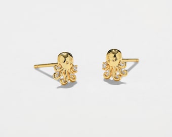 octopus earrings flat back studs swirl nose stud cartilage hoop piercing hidden helix jewelry forward conch tiny rook tragus