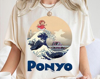Vintage Ponyo Shirt, Sweatshirt, Hoodie, Goldfish Ponyo, Studio Ghibli Characters, Gift for Anime Lovers, Kids Youth Toddler Y2K Tee