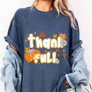 Preppy Fall Thankful Png, Autumn Png, Give Thanks Jesus, Fall Png, Thanksgiving shirt Png, Thankful Sublimation Png, Fall Pumpkin png