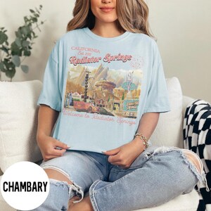 Vintage Radiator Springs Comfort Colors Shirt, Lightning McQueen Cars Tee, Pixar Family Matching Tees, Disney Vacation Trip 2026 Shirts image 3