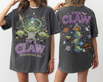 Comfort Colors® Alien Halloween Shirt, Vintage The Claw Halloween Tee, Toy Story Alien Shirt, Disney Halloween Shirt, Spooky Season Tee