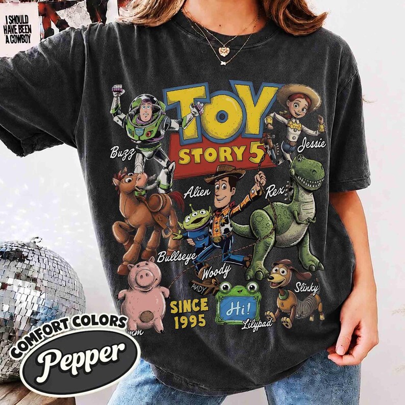 Disney Pixar Toy Story 5 Characters Signature Shirt, Lilypad Woody Buzz Tee, I Knew it I Knew You, Toy Story Land, Disneyland Family Trip image 5