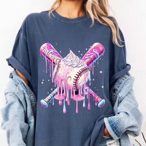 Baseball Drip For Boys Ice Cream Drip Youth Baseball Bats png, Ice Cream Drip Youth Baseball PNG Graphic, Boys Baseball, Youth Baseball