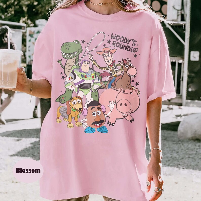 Retro Woody Toy Story Shirt, Vintage Disney Pixar Shirt, Woody Buzz Toy Story Party, Toy Story Land Tee, Disneyland Family Matching Tee image 6