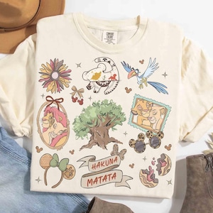 Retro Disney The Lion King Hakuna Matata shirt, Timon Pumbaa Simba Nala Mufasa Safari Mode tee, Animal Kingdom Tree, Let's Get Wild Gift Tee