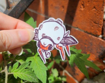 Agaric Spore Bug Sticker, Cute Mushroom Bug Art, Matte Vinyl Insect Sticker, Ladybug, Amanita Mushroom, Entomology Decal, Nature Sticker