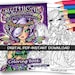 PDF DIGITAL Mythical Maidens & Curious Creatures Coloring Book Hannah Lynn Printable Coloring Pages