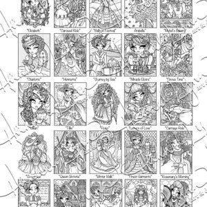 PDF DIGITAL Victorian Darlings Coloring Book Hannah Lynn Printable Coloring Pages image 3