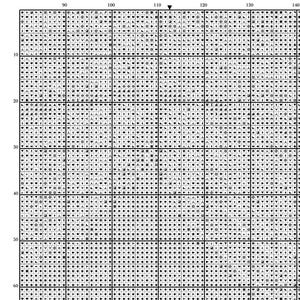 Peut inclure: Un diagramme de point de croix en noir et blanc intitul&eacute; "Grecian Beauty". Le diagramme est divis&eacute; en une grille avec des rang&eacute;es et des colonnes num&eacute;rot&eacute;es. Divers symboles remplissent la grille, indiquant les points n&eacute;cessaires pour le motif. Le titre est en haut.