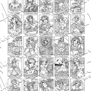 PDF DIGITAL Printable Coloring Book Fairy Tale Princesses & Storybook ...