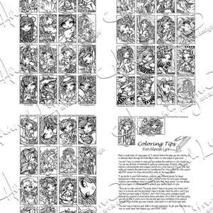 Puede incluir: Una p&aacute;gina de libro para colorear en blanco y negro con 24 ilustraciones de personajes caprichosos con detalles intrincados. La p&aacute;gina incluye consejos para colorear de Hannah Lynn, que anima a usar varios medios art&iacute;sticos y fomenta la creatividad.
