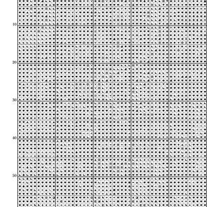 May include: A cross-stitch pattern chart titled "Goddess of Fire." The chart is a grid of small squares, each containing a symbol. The symbols are in black and include hearts, stars, and geometric shapes. The chart is designed for needlecraft.