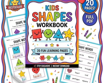 2D Shapes Worksheets For Kids: Tracing, Matching, Coloring (PDF Download)