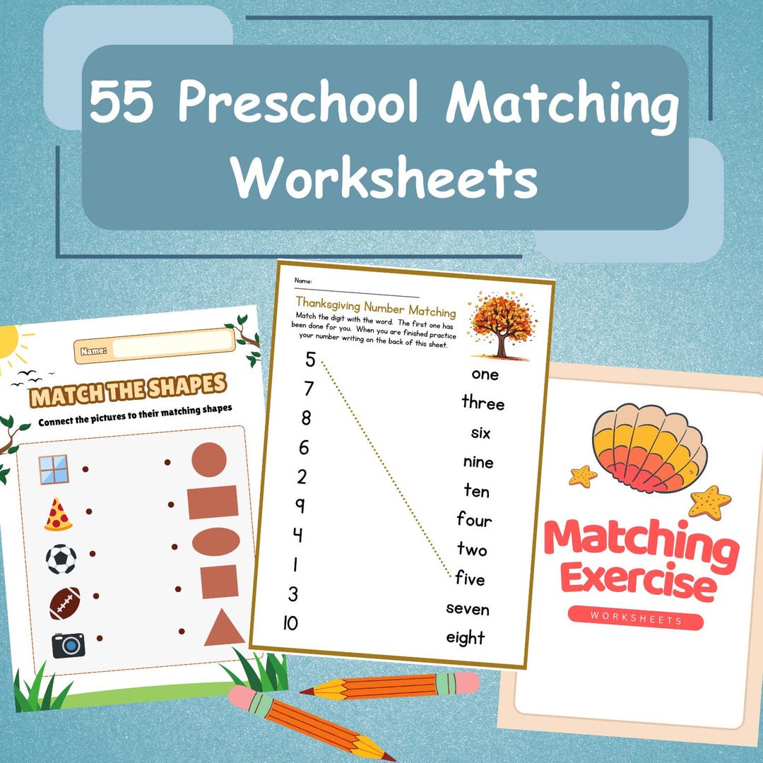 Printable Matching Worksheets for Kids | Match the Picture | Kids ...