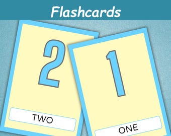 1-100 Number Flashcards For Kids | Preschool Counting Cards | Learning Numbers | Printable Counting Activity | Kindergarten Math Flashcards