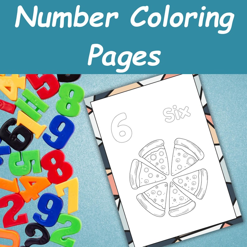 Kids Number Coloring Pages | Homeschool Number Worksheets | Preschool ...