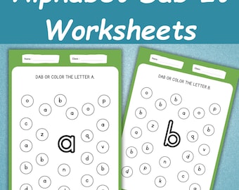 Alphabet Dab It Worksheets for Kids | Preschool Letter Recognition | Kindergarten Dot Marker Activities | Homeschool Learning Printables