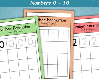 0-10 Number Tracing Worksheets | Preschool Toddler Tracing | Kindergarten Traceable Numbers For Kids | Homeschool Workbook Learning Numbers