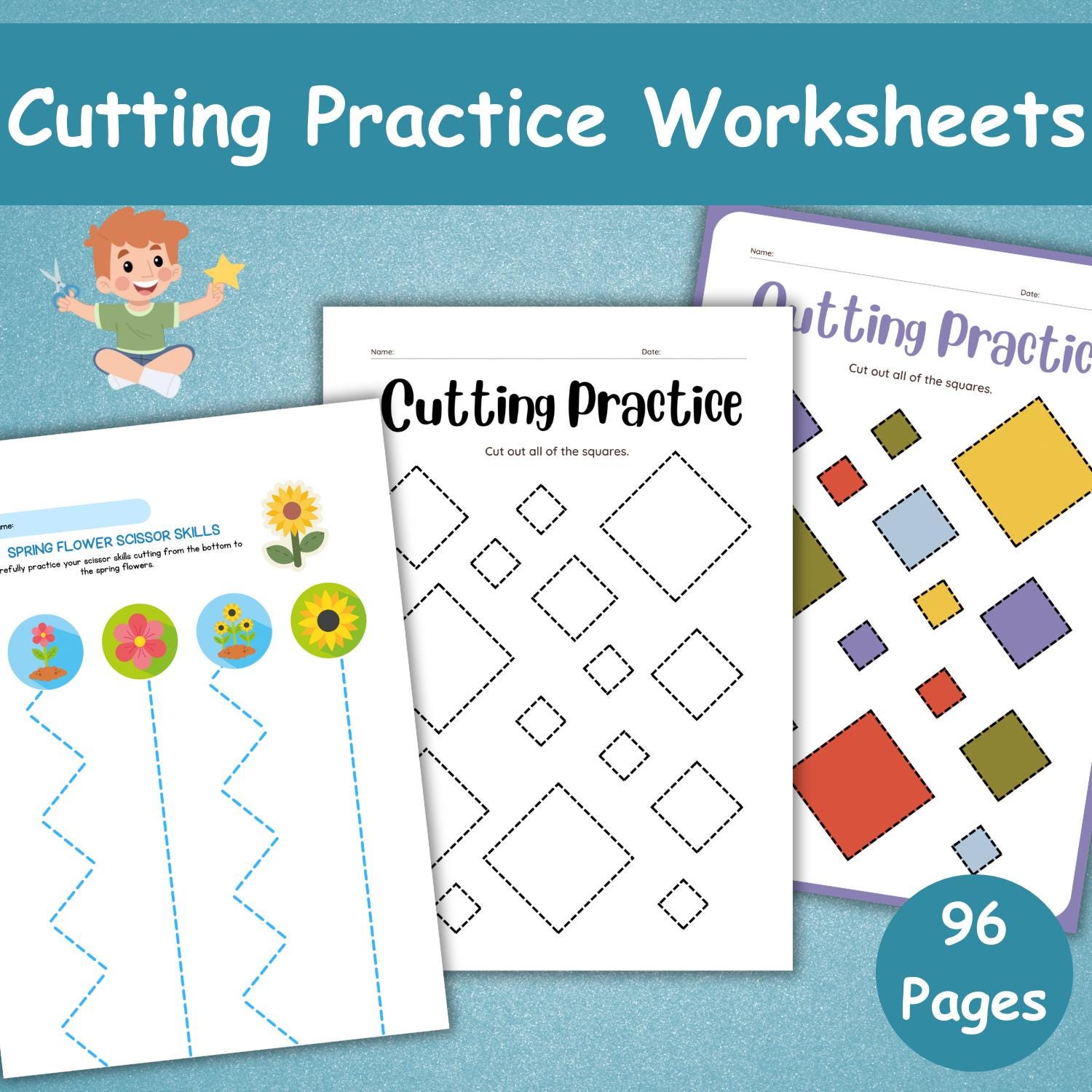 Scissor Skills | Cutting Practice | Preschool Scissor Practice Activity ...