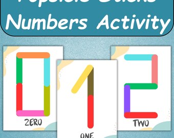 Popsicle Sticks Numbers Activity | Kids Learning Numbers | Preschool Numbers Formation Game For Toddler | Montessori Printable Activities |