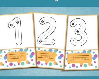 0-20 Number Tracing Worksheets | Preschool Worksheet Printable | Kids Tracing | Handwriting Practice | Learning Numbers Toddler Worksheets |