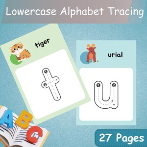 Animals Alphabet Tracing Worksheet | Letter Tracing Activity for Kids ...