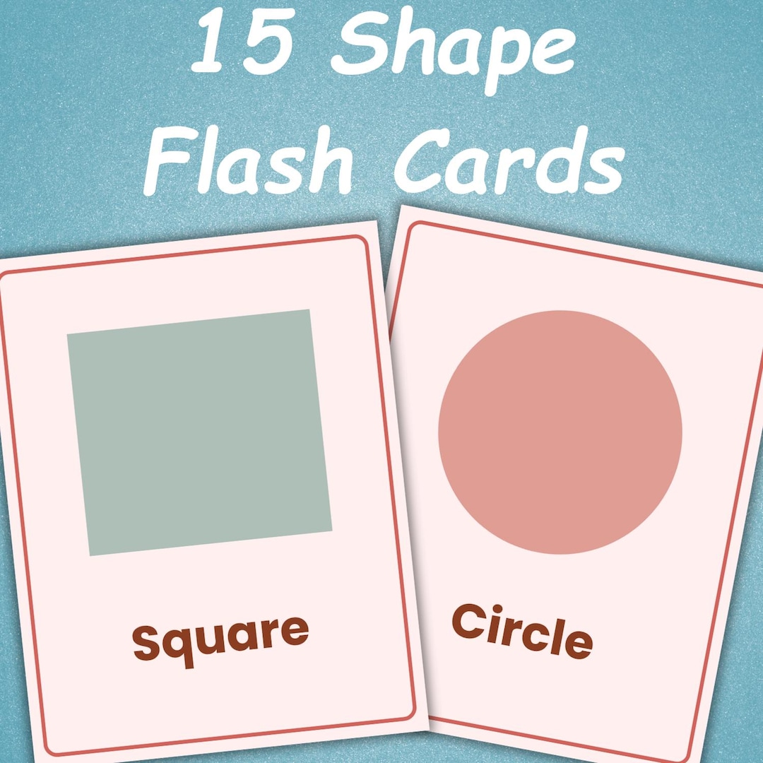 Shapes Flashcards for Kids | Printable Shapes Cards | Preschool ...